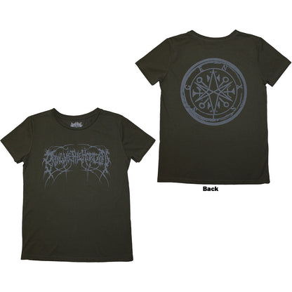 BRING ME THE HORIZON - METAL LOGO GENXSIS - Ladies T-Shirt Green (Back Print)