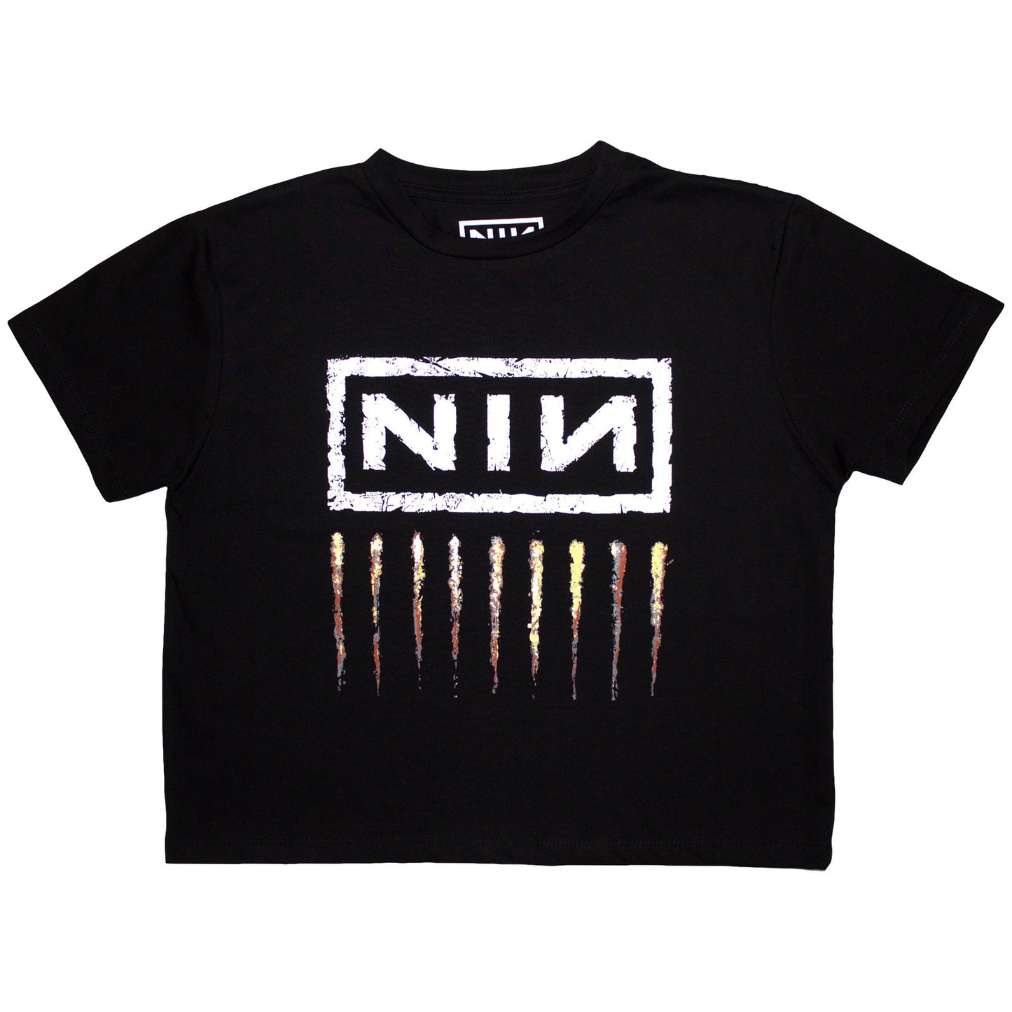 NINE INCH NAILS - DOWNWARD SPIRAL - Crop Top Black