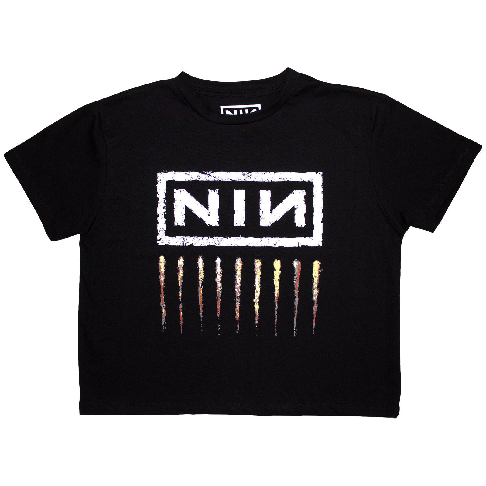 NINE INCH NAILS - DOWNWARD SPIRAL - Crop Top Black