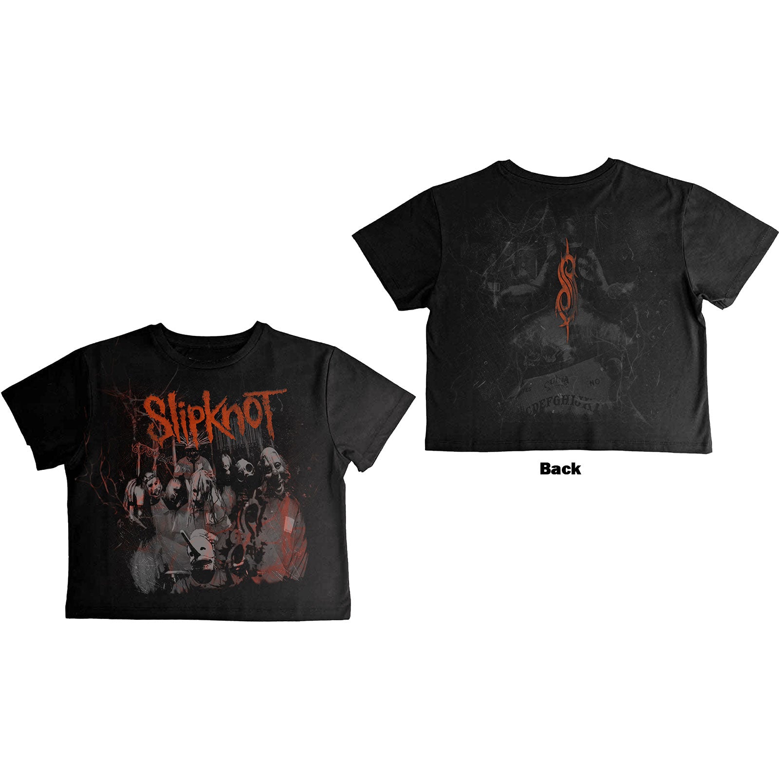 SLIPKNOT - OUIJA BELT - Crop Top Black (Back Print)