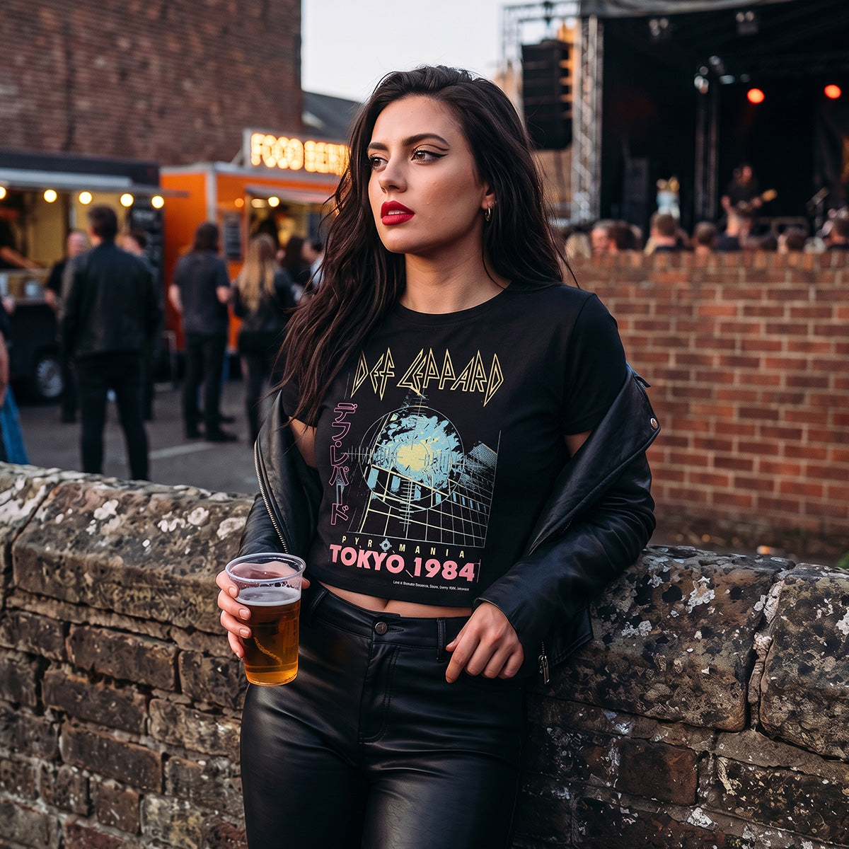 DEF LEPPARD - TOKYO - Crop Top Black