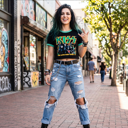 KISS - ST PADDY'S - Crop Top Black