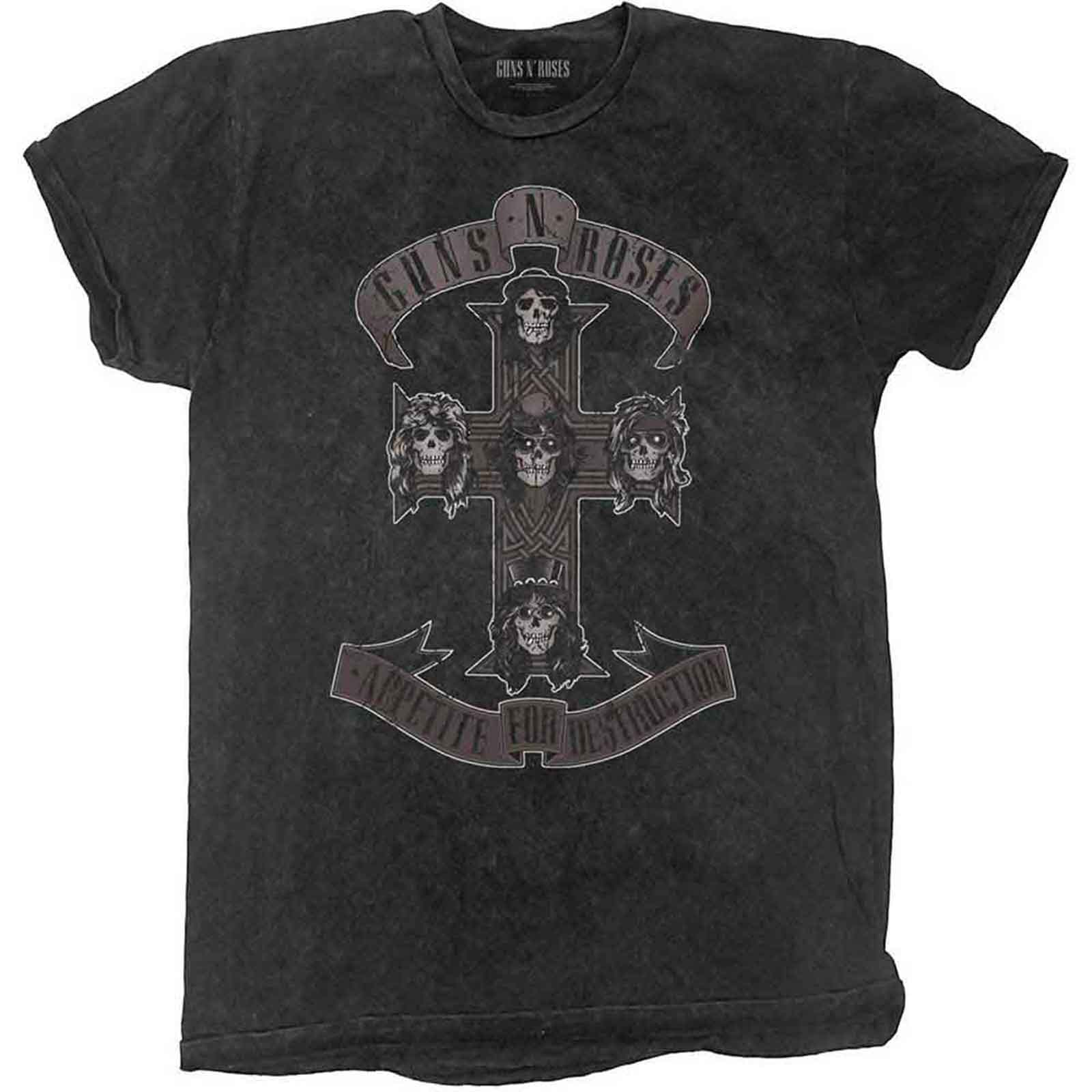 GUNS N ROSES - MONOCHROME CROSS - Kids T-Shirt Black (Wash Collection)