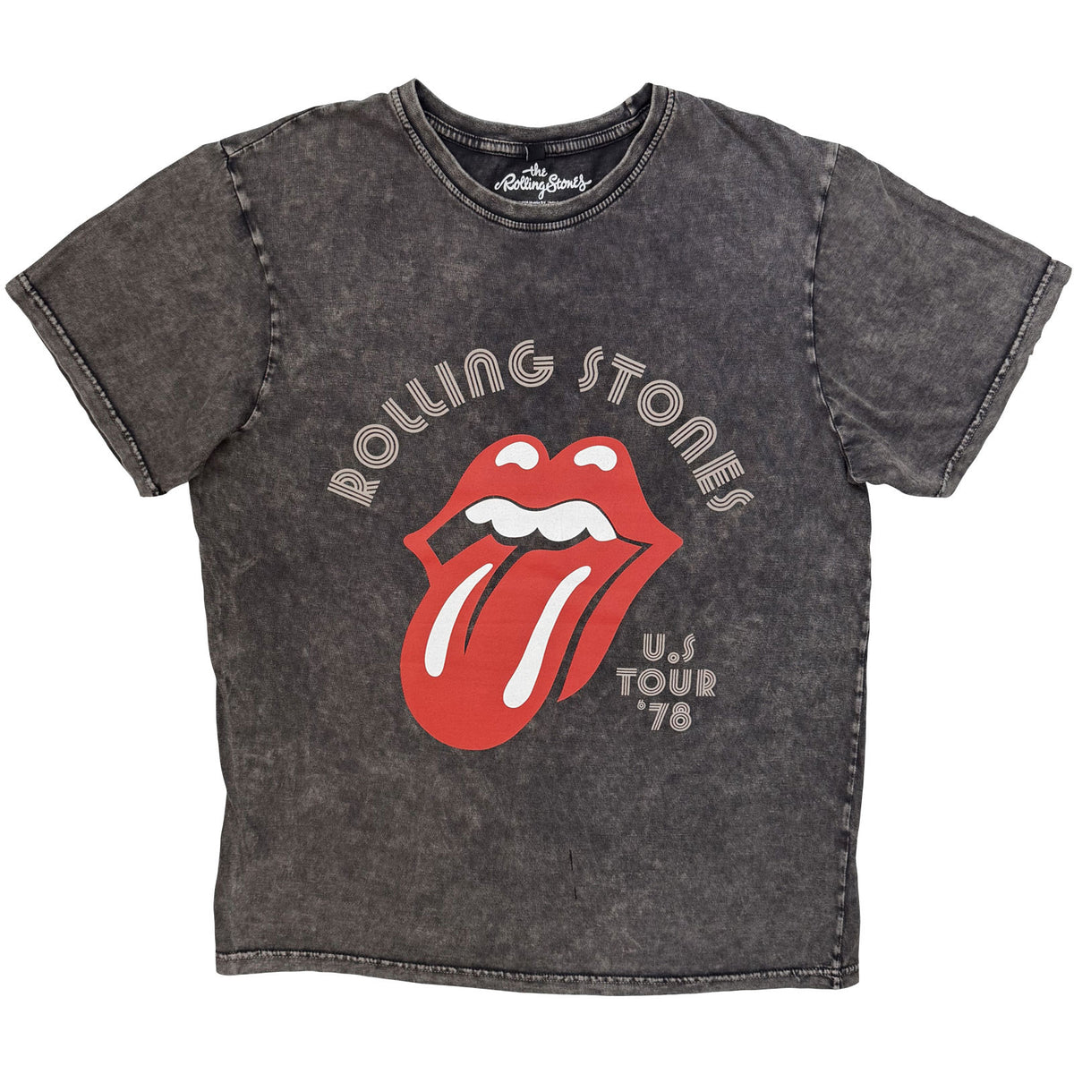 THE ROLLING STONES - US TOUR '78 - Stone Wash T-Shirt Grey