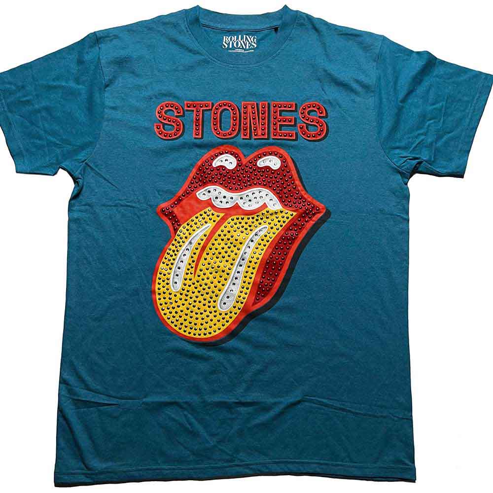 THE ROLLING STONES - DIA TONGUE - T-Shirt Blue
