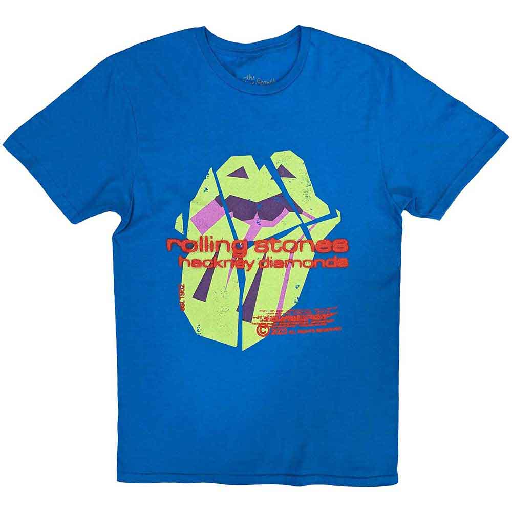 THE ROLLING STONES - HACKNEY DIAMONDS NEON TONGUE - T-Shirt Blue