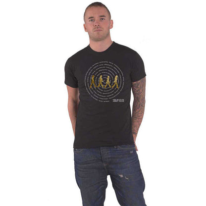 BEATLES, THE - ABBEY ROAD SONGS SWIRL FOILED - T-Shirt Black (Embellished)
