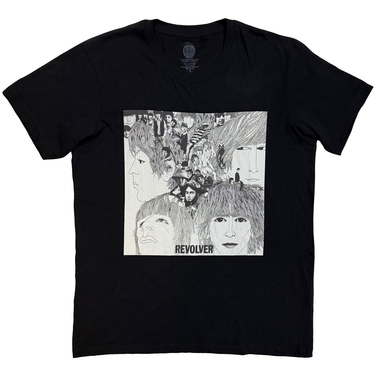BEATLES, THE - REVOLVER ALBUM COVER - T-Shirt Black