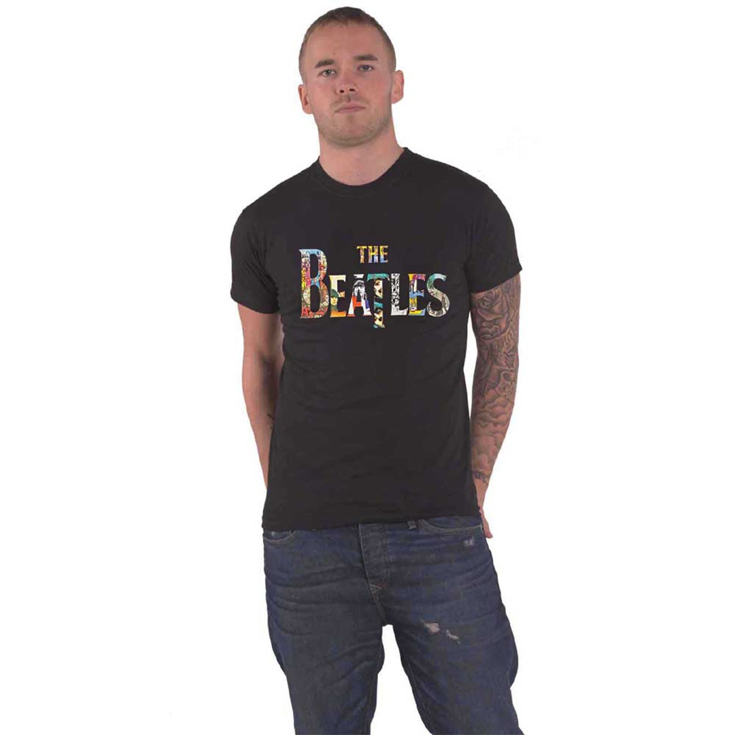 BEATLES, THE - LOGO TREATMENT - T-Shirt Black