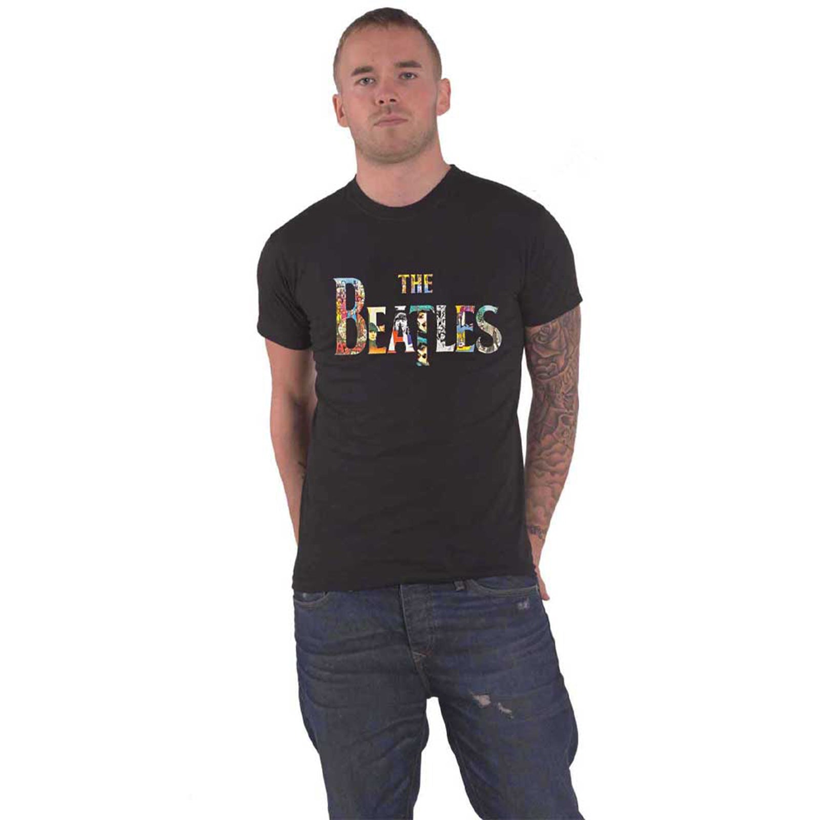 BEATLES, THE - LOGO TREATMENT - T-Shirt Black