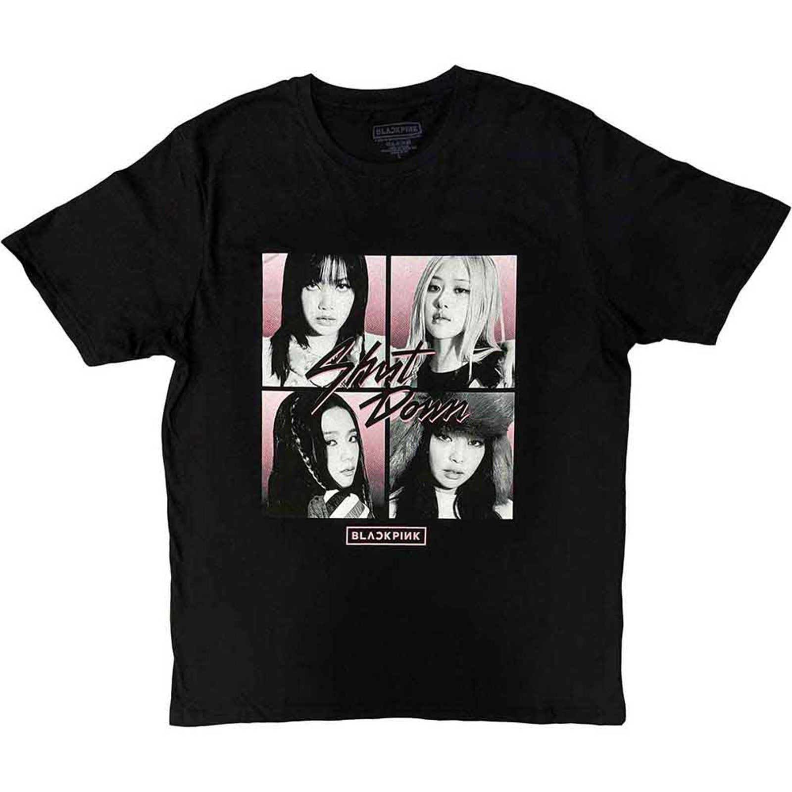 BLACKPINK - SHUT DOWN PHOTO GRID - T-Shirt Black