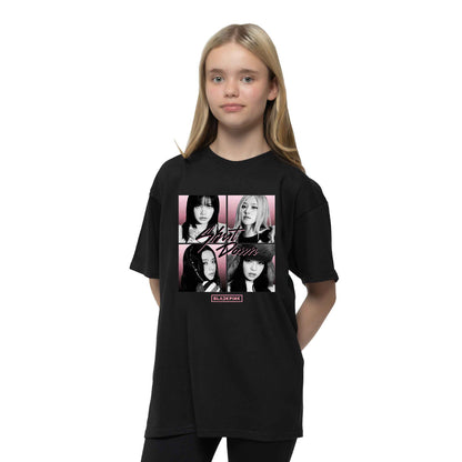 BLACKPINK - SHUT DOWN PHOTO GRID - T-Shirt Black