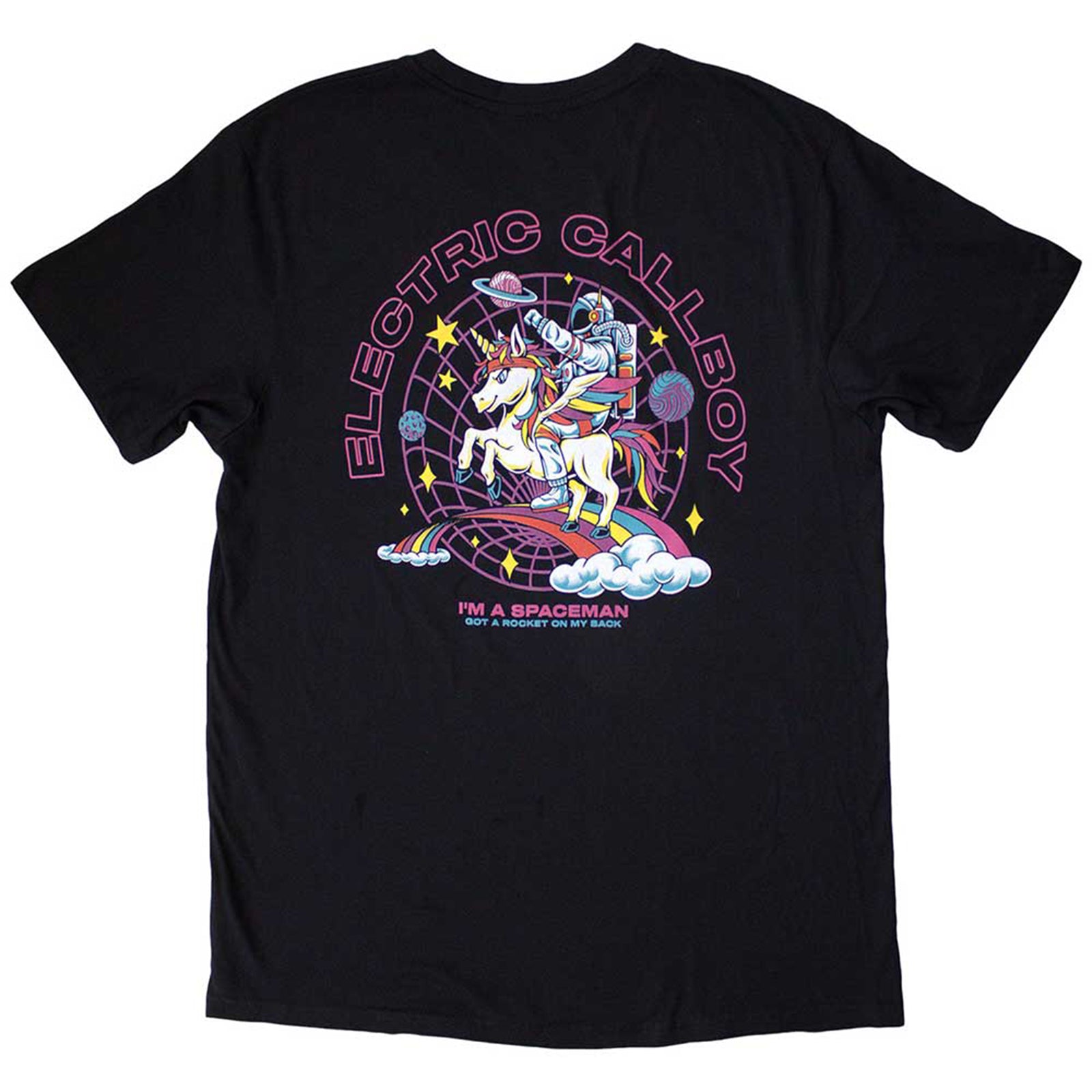ELECTRIC CALLBOY - SPACEMAN UNICORN - T-Shirt Black (Back Print)