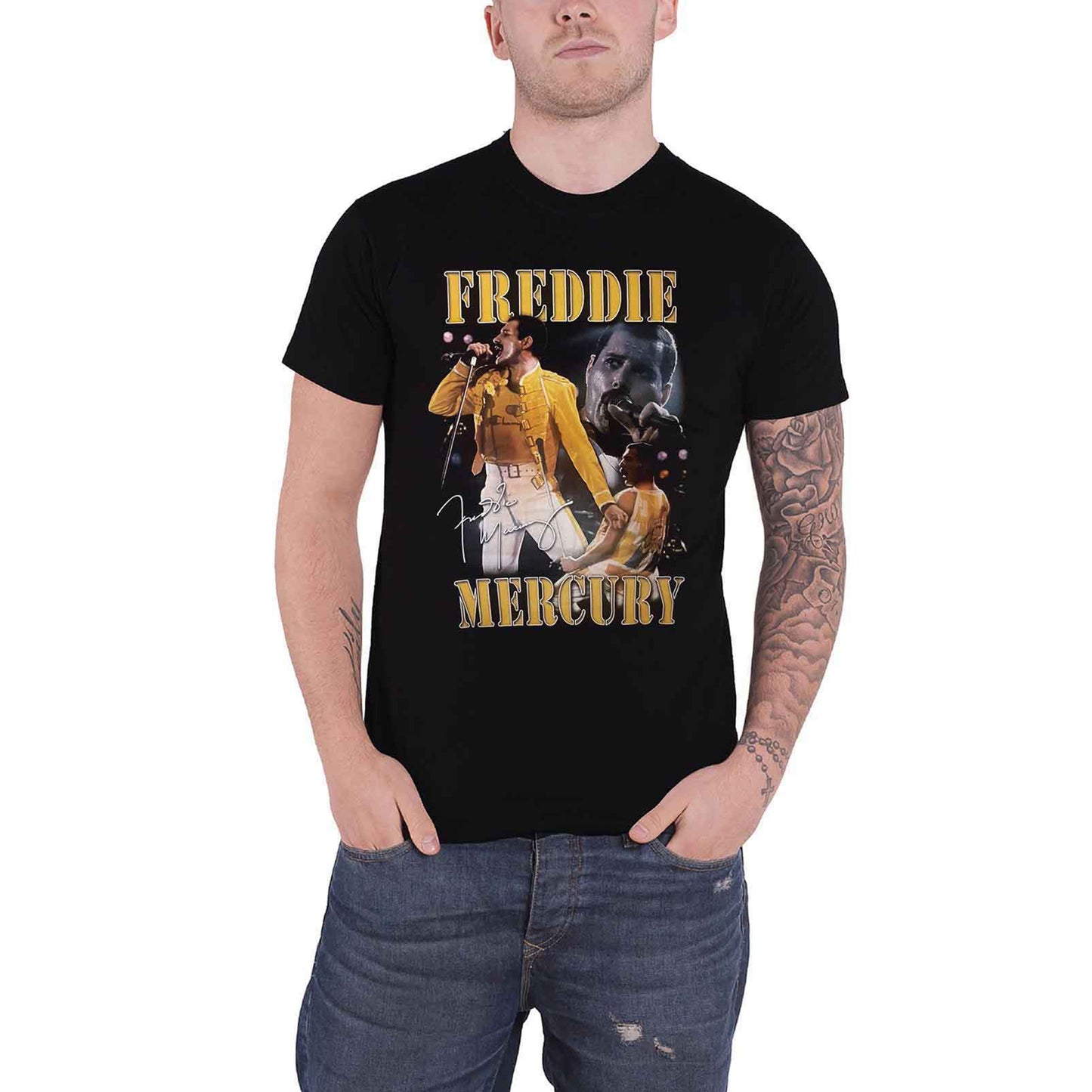 FREDDIE MERCURY - LIVE HOMAGE - T-Shirt Black