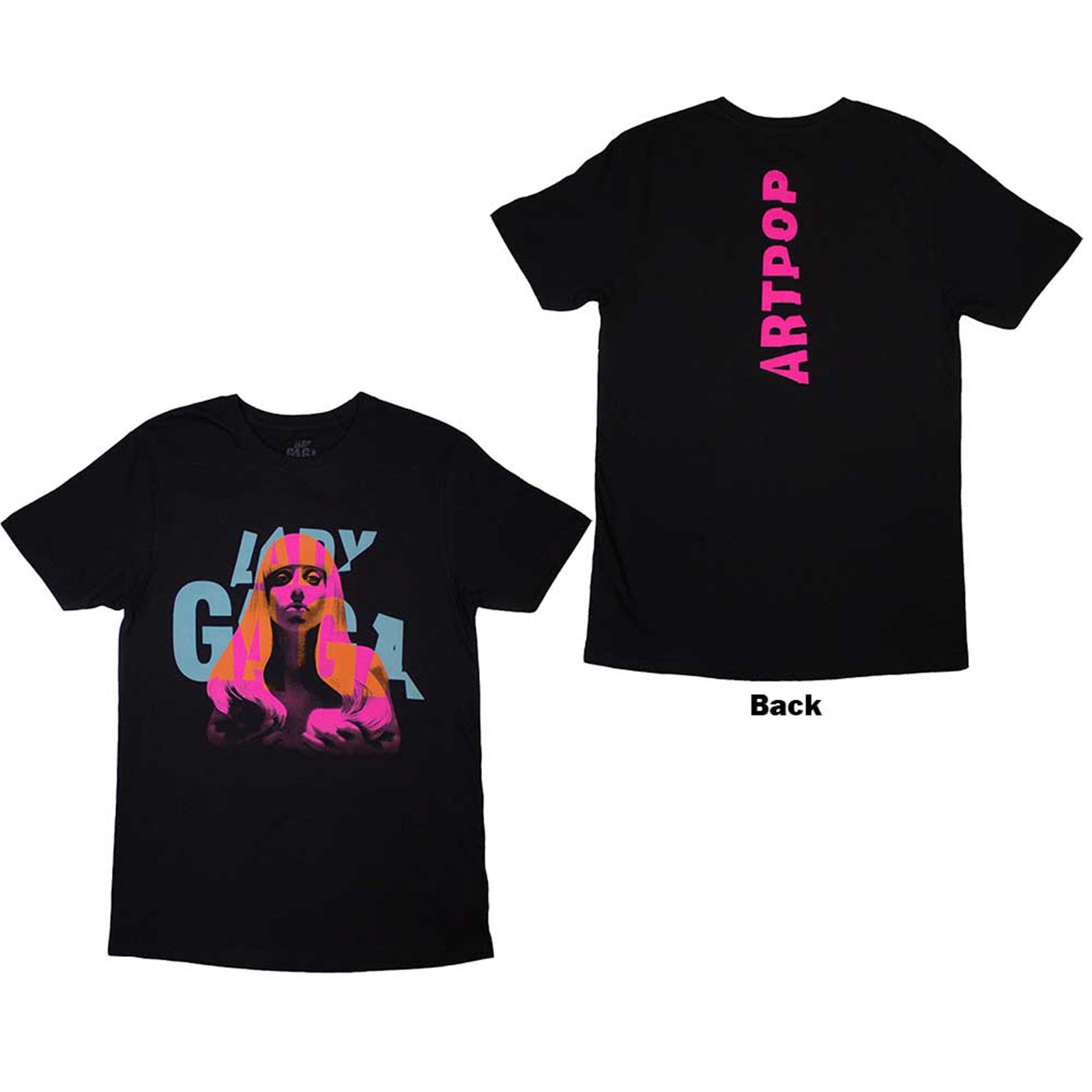 LADY GAGA - ARTPOP COVER - T-Shirt Black (Back Print)