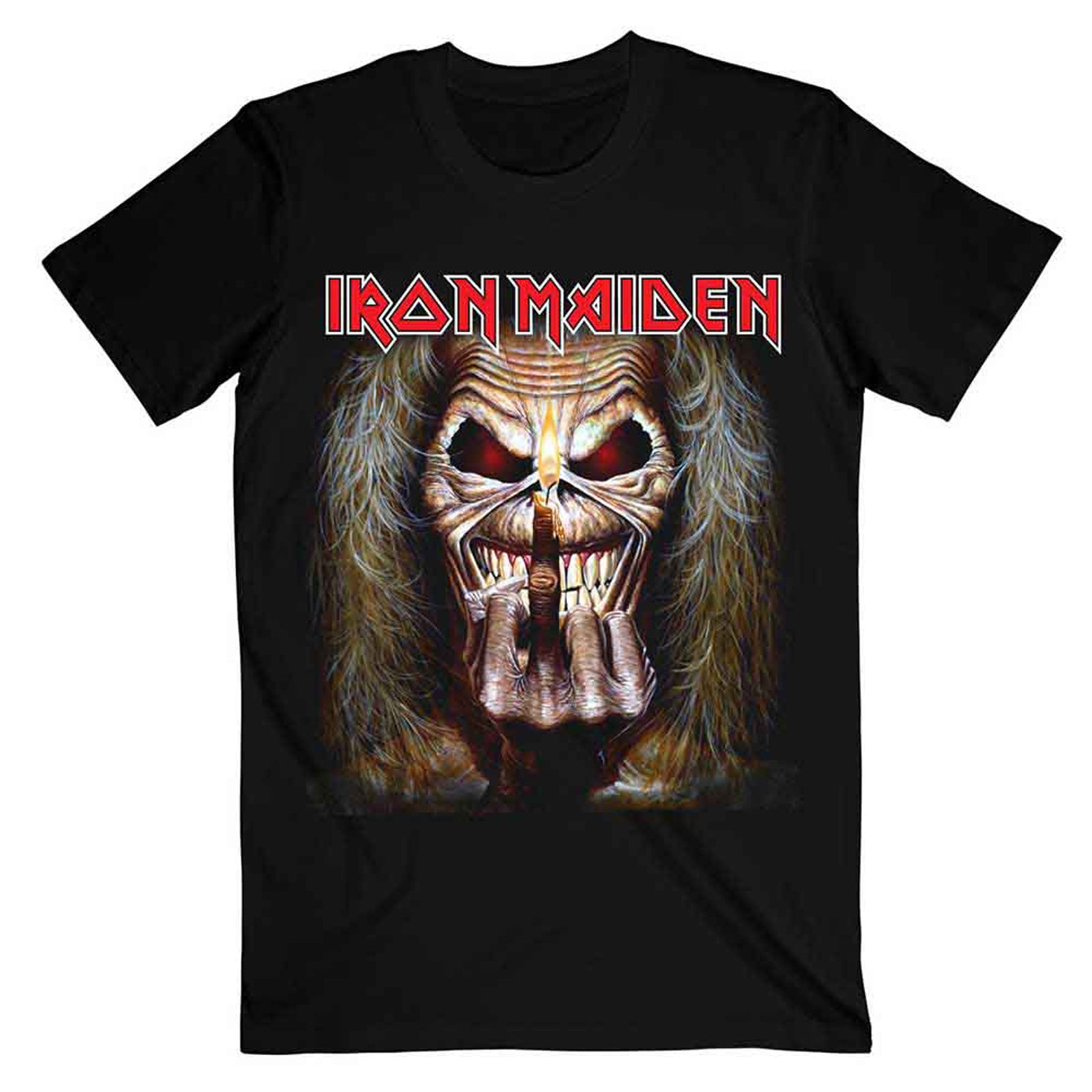 IRON MAIDEN - EDDIE CANDLE FINGER - T-Shirt Black