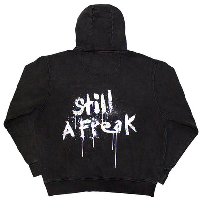 KORN - STILL A FREAK - Stone Wash Pullover Hoodie Grey (Back Print)