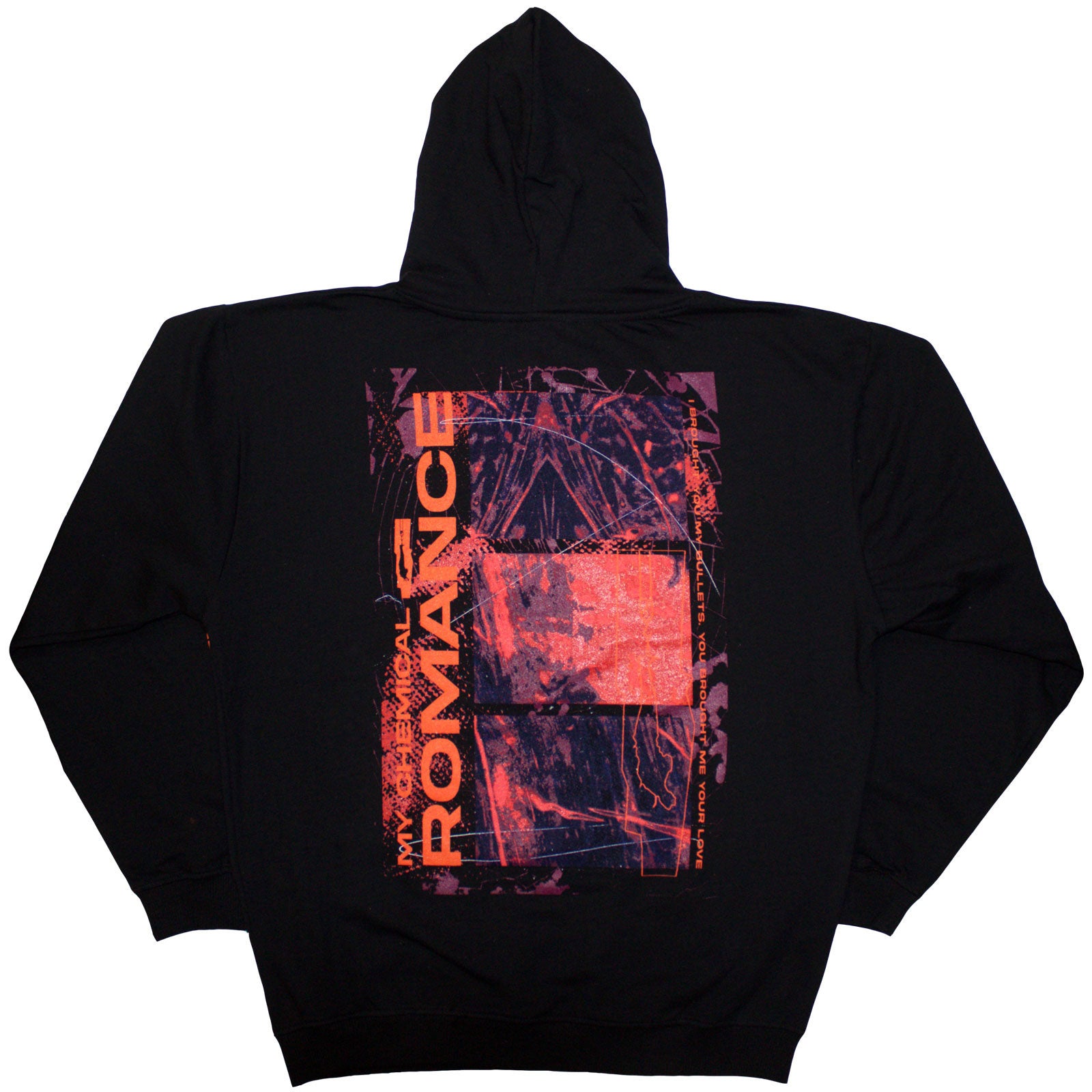 MY CHEMICAL ROMANCE - ROMANCE BULLETS - Pullover Hoodie Black (Back Print)