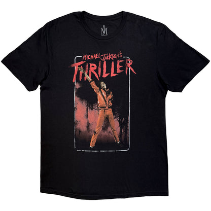MICHAEL JACKSON - THRILLER WHITE RED SUIT - T-Shirt Black