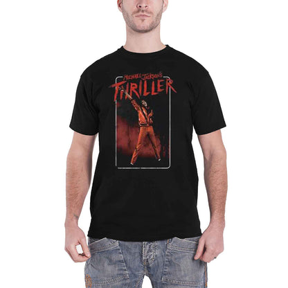 MICHAEL JACKSON - THRILLER WHITE RED SUIT - T-Shirt Black