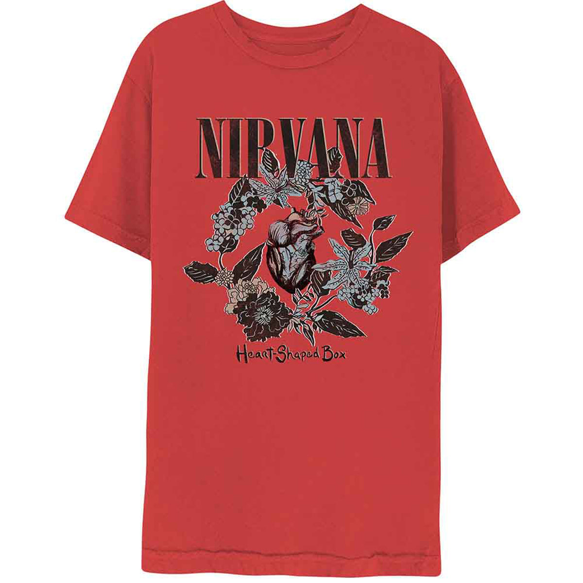 NIRVANA - HEART SHAPE BOX - T-Shirt Red