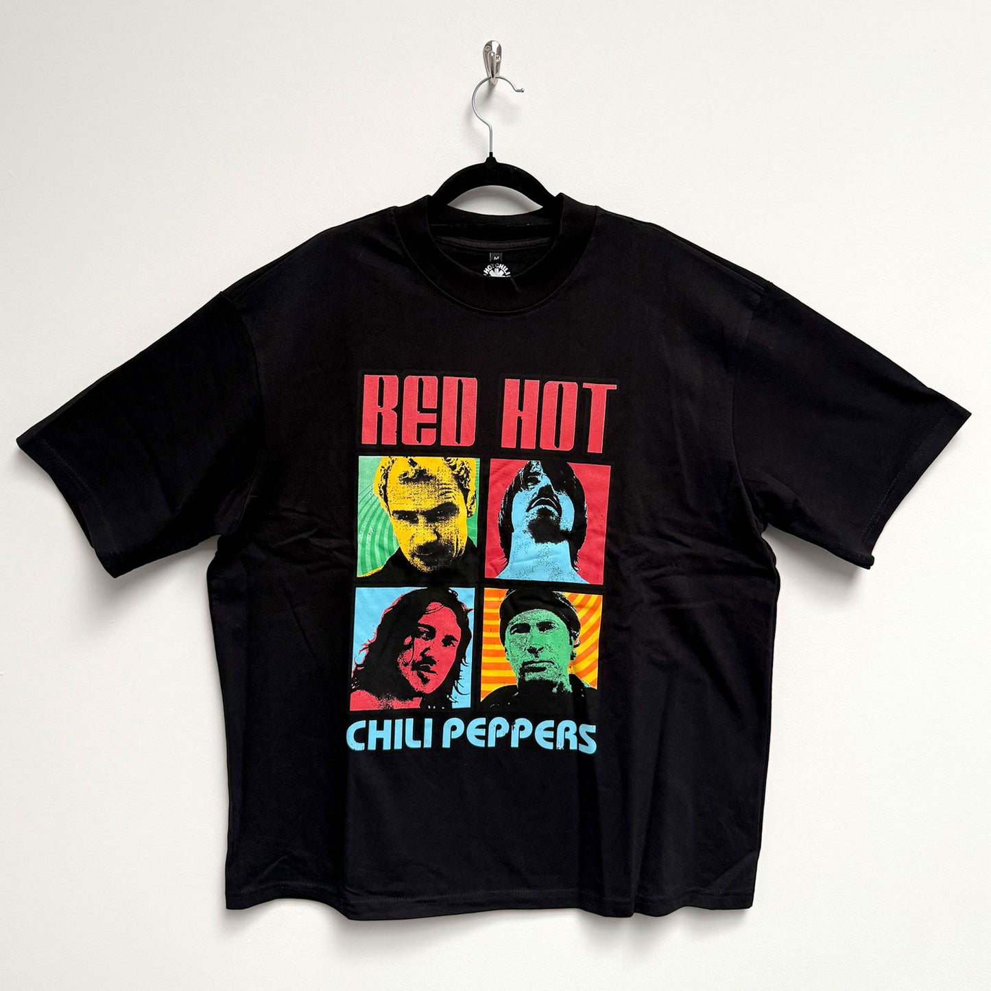 RED HOT CHILI PEPPERS - PORTRAIT PHOTOS - Oversized Boxy T-Shirt Black