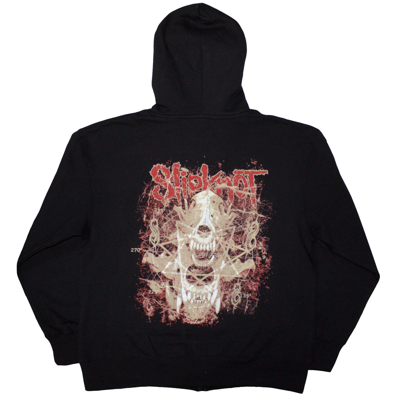 SLIPKNOT - SKULL TEETH - Zipped Hoodie Black (Back Print)