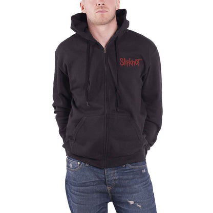 SLIPKNOT - SKULL TEETH - Zipped Hoodie Black (Back Print)
