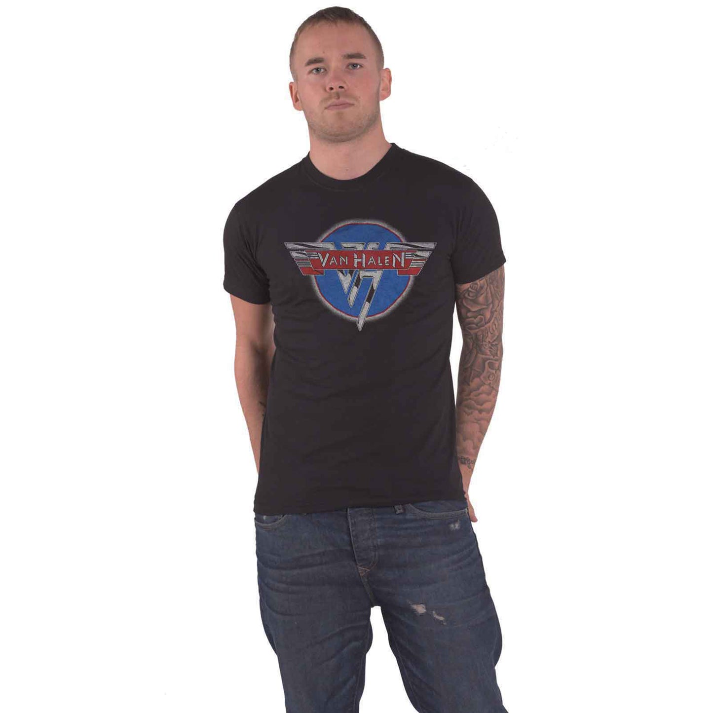 VAN HALEN - CHROME LOGO - T-Shirt Black