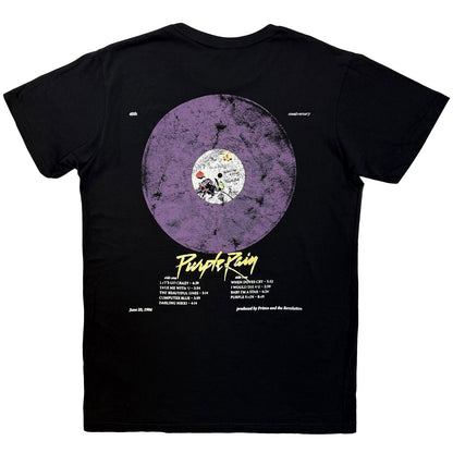 PRINCE - PURPLE RAIN 40TH ANNIVERSARY - Carbon T-Shirt Black (Back Print)