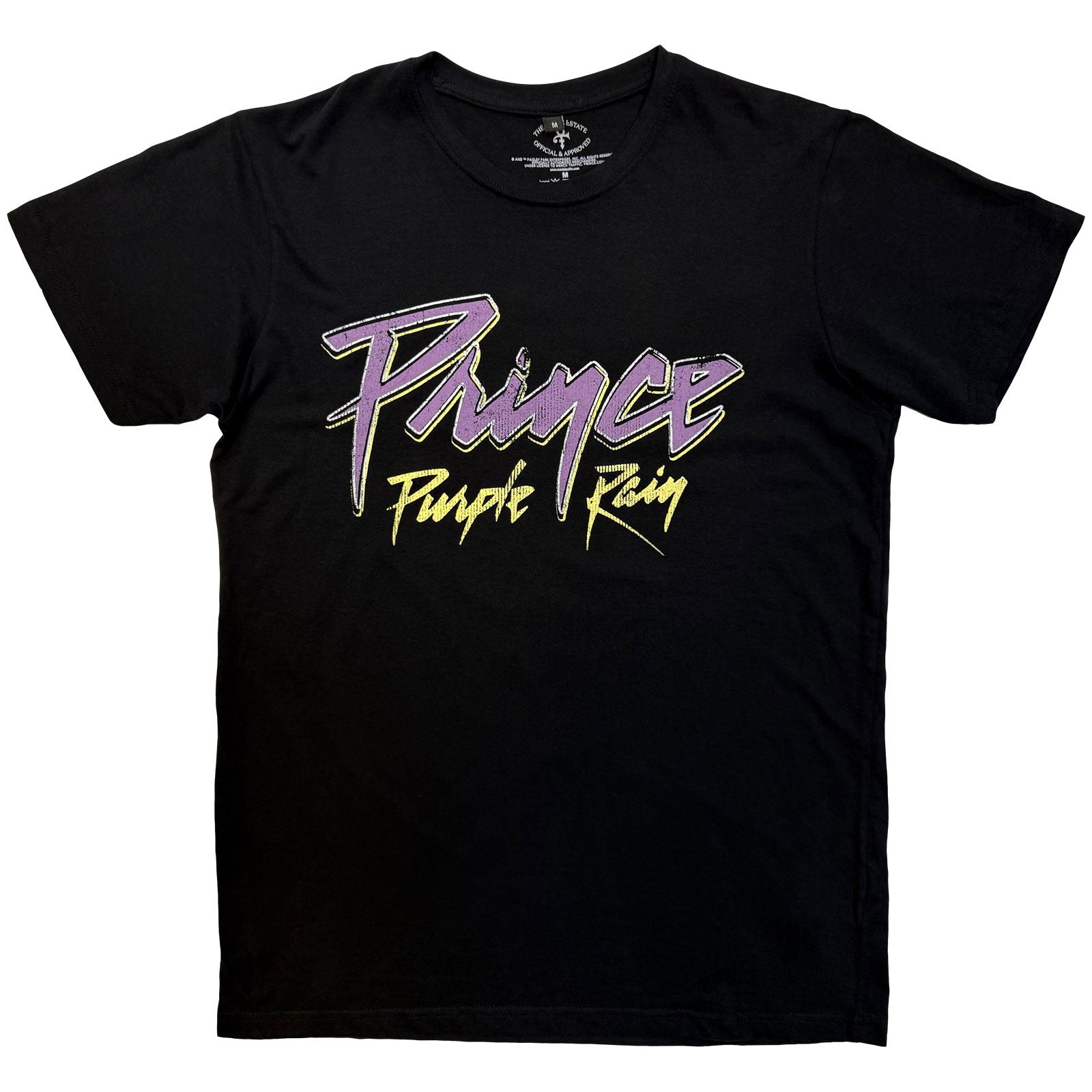 PRINCE - PURPLE RAIN 40TH ANNIVERSARY - Carbon T-Shirt Black (Back Print)