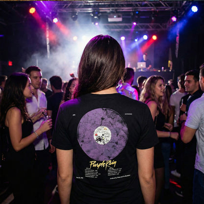 PRINCE - PURPLE RAIN 40TH ANNIVERSARY - Carbon T-Shirt Black (Back Print)