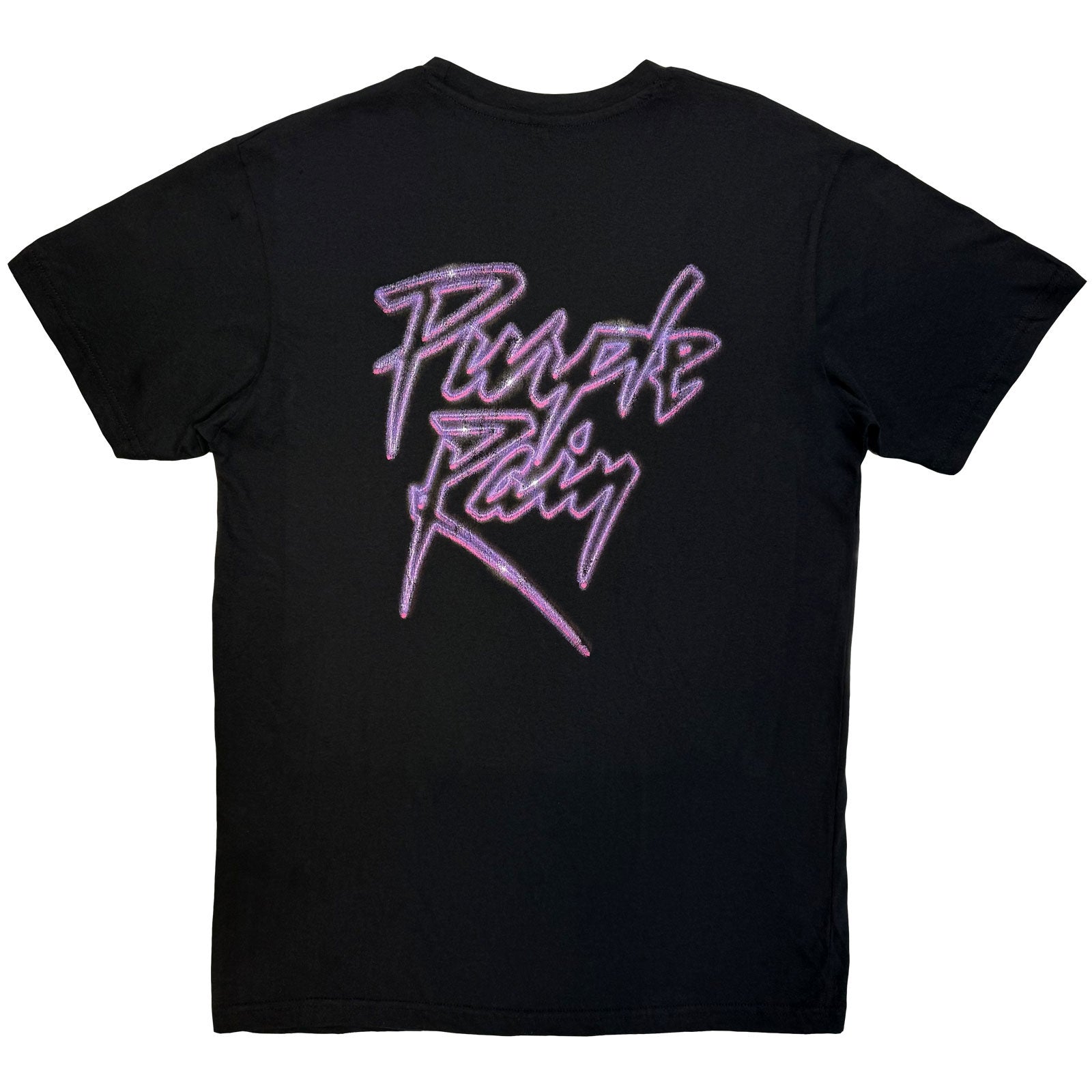 PRINCE - PURPLE RAIN LOGO OUTLINE - Carbon T-Shirt Black (Back Print)