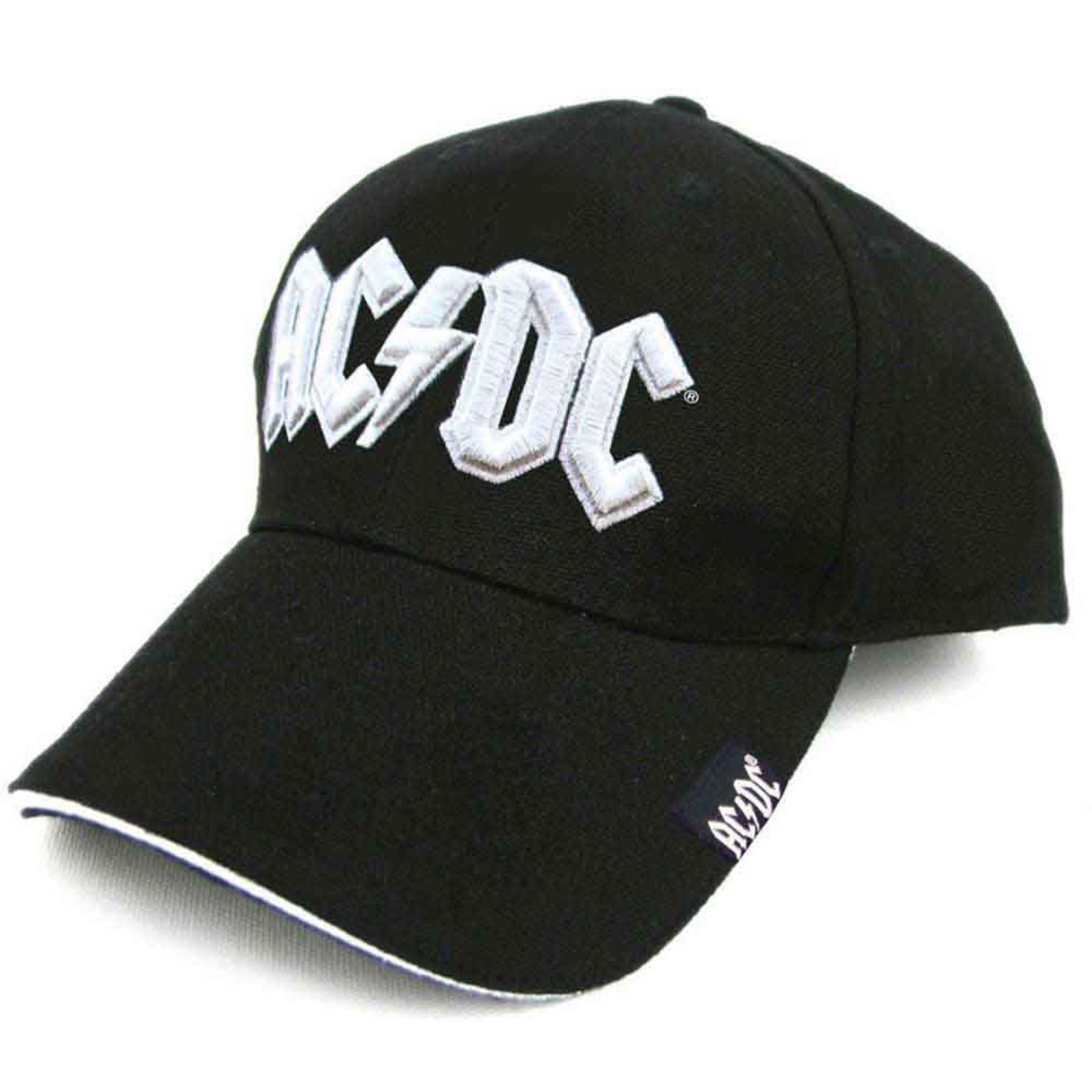 AC/DC - WHITE LOGO - Baseball Cap Black
