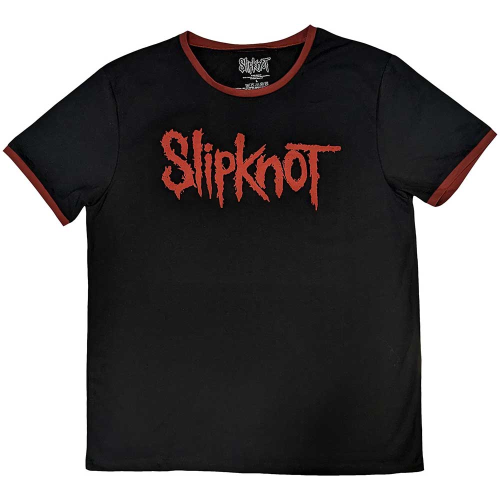 SLIPKNOT - LOGO - Ringer T-Shirt Black