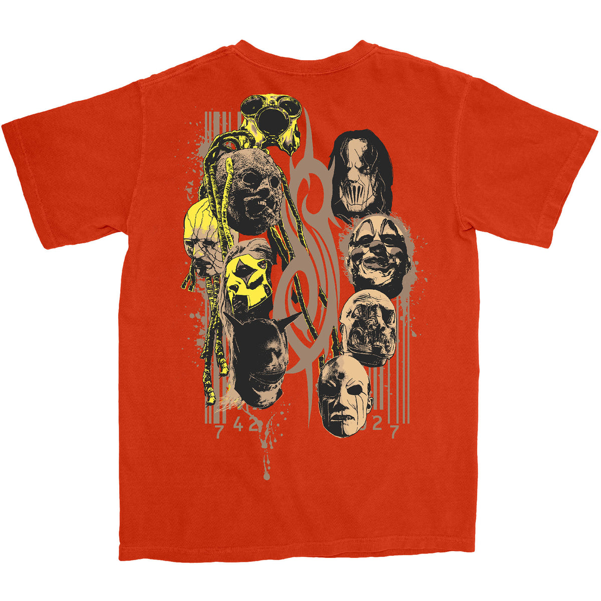 SLIPKNOT - SPLATTER LOGO - T-Shirt Orange