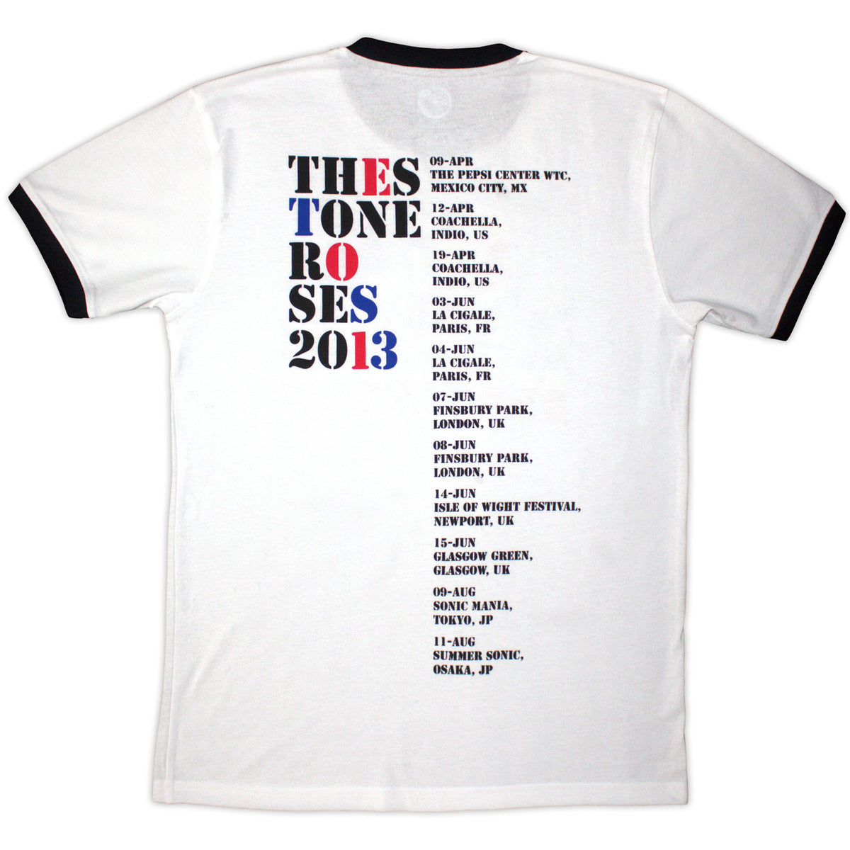 THE STONE ROSES - 2013 TOUR RINGER - Ringer T-Shirt White