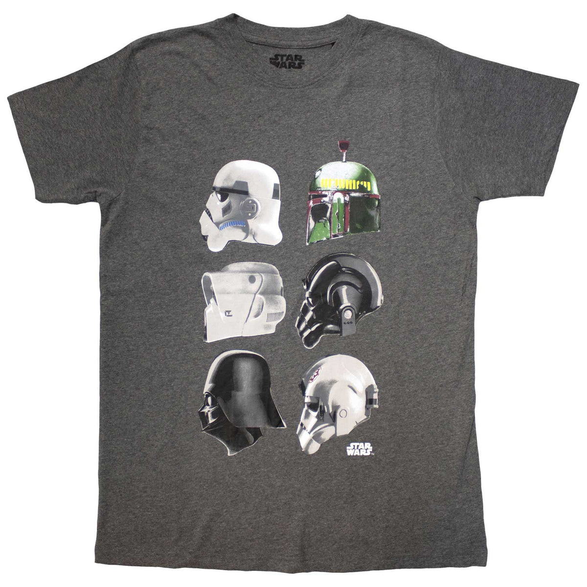 STAR WARS - HELMET PROFILES - T-Shirt Grey