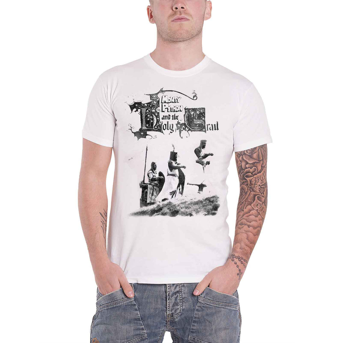 MONTY PYTHON - KNIGHT RIDERS - T-Shirt White