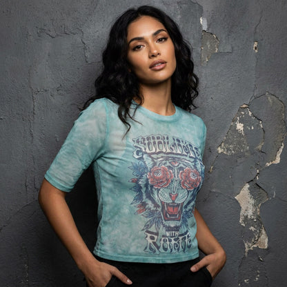 SUBLIME - WITH ROME - Ladies Crop Top Blue