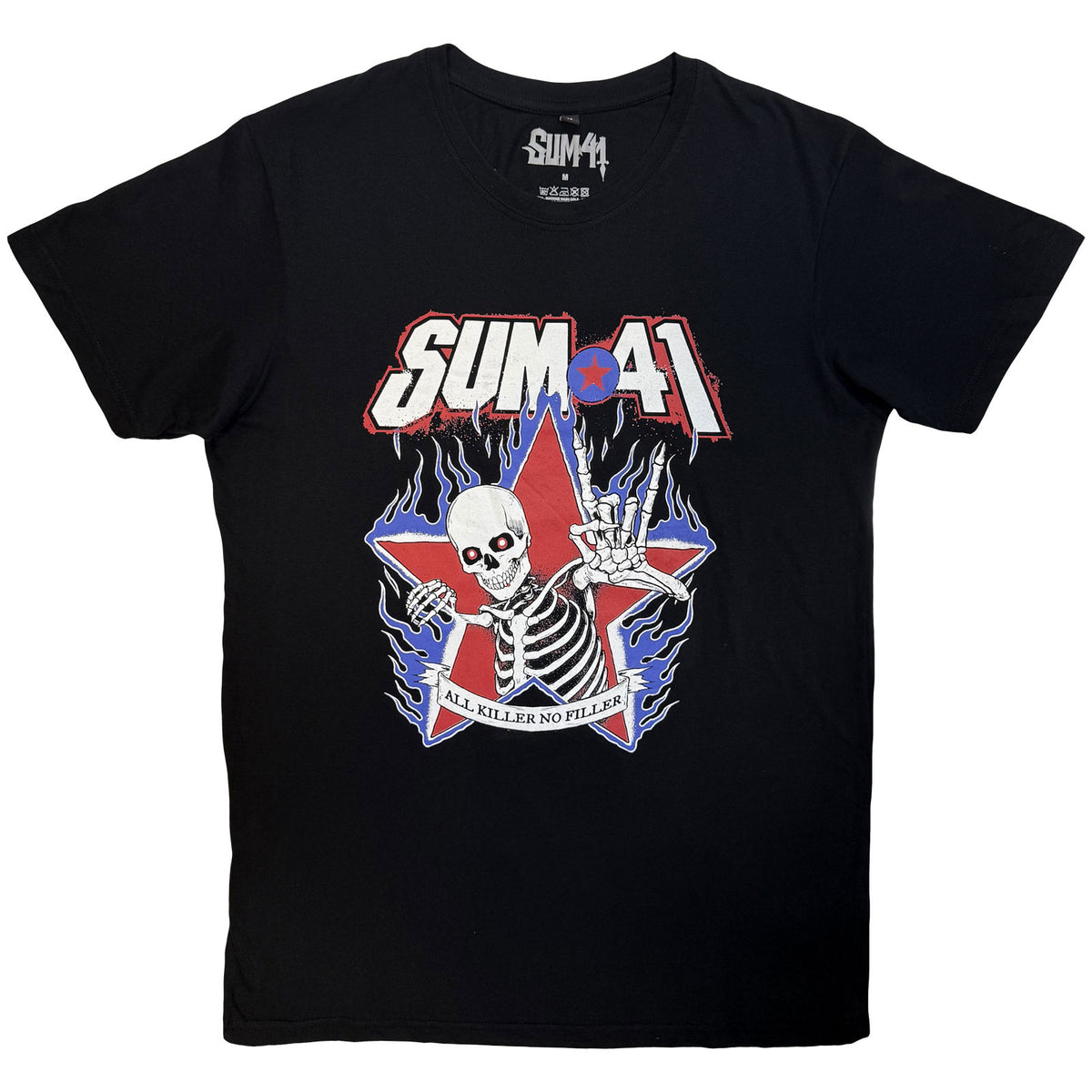 SUM 41 - ALL KILLER NO FILLER SKELETON - Carbon T-Shirt Black