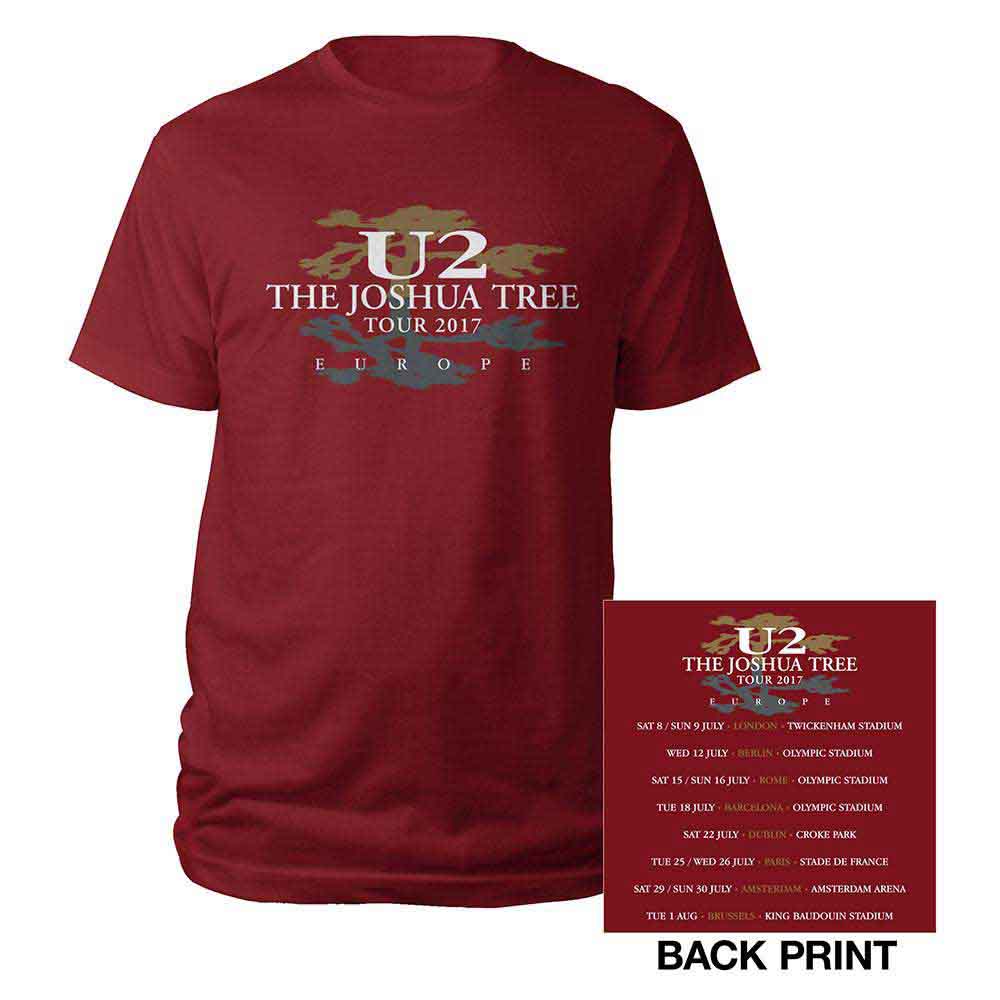 U2 - JOSHUA TREE 2017 - T-Shirt Red
