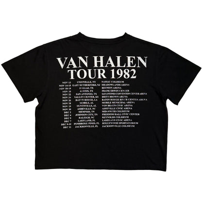 VAN HALEN - THE POWER TO RAISE THE DEAD - Ladies Crop Top Black