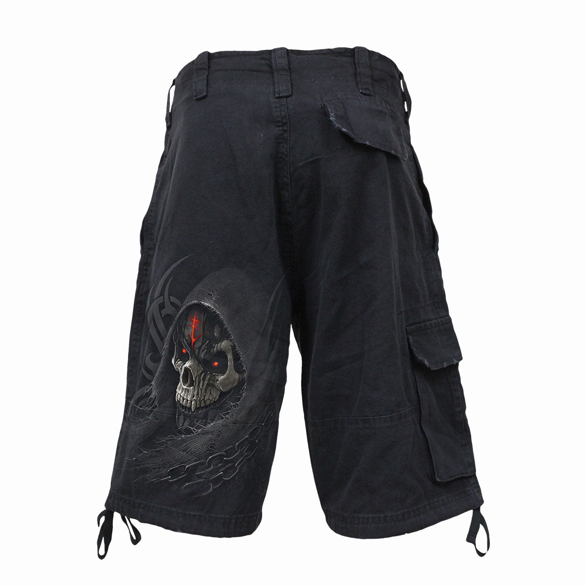 DARK DEATH - Vintage Cargo Shorts Black