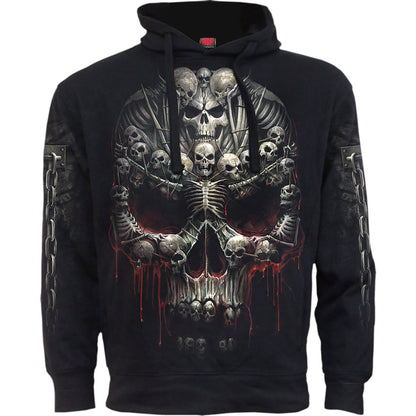 DEATH BONES - Side Pocket Hoody Black - Spiral USA