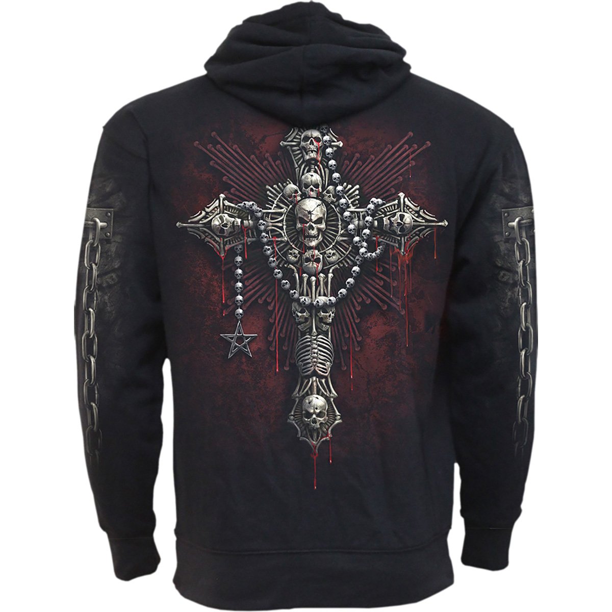 DEATH BONES - Side Pocket Hoody Black - Spiral USA