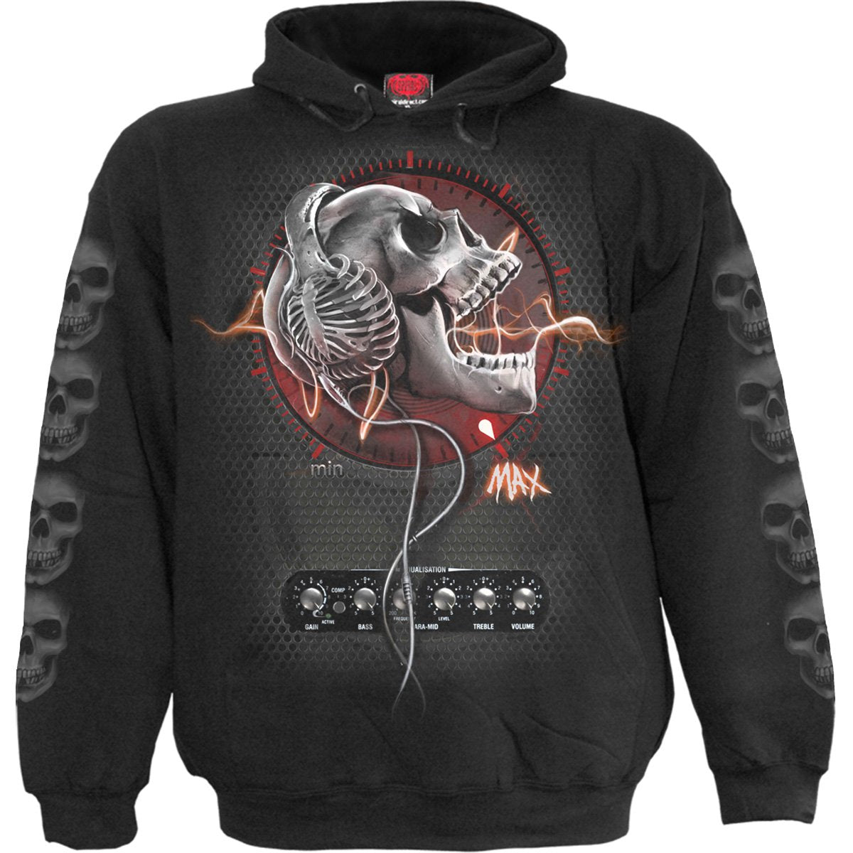 NEVER TOO LOUD - Kids Hoody Black - Spiral USA